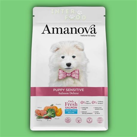 AMANOVA Puppy All Breeds Sensitive GF Salmon Delux - 2kg